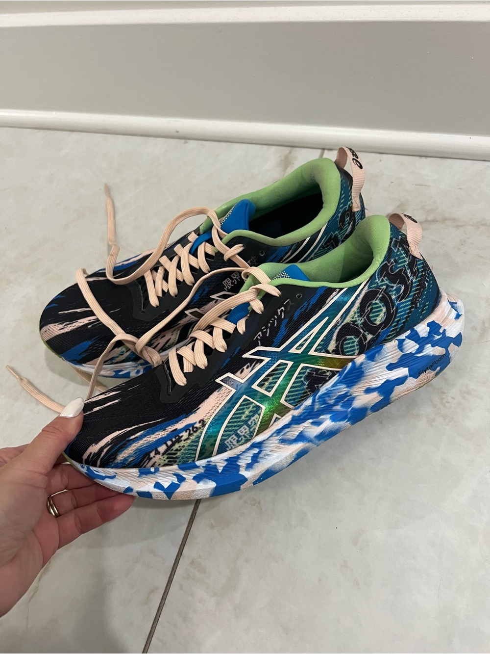ASICS Color Injection Pack Black Blue Noosa Tri 13 Sneakers Size 9 US - Picture 3 of 7